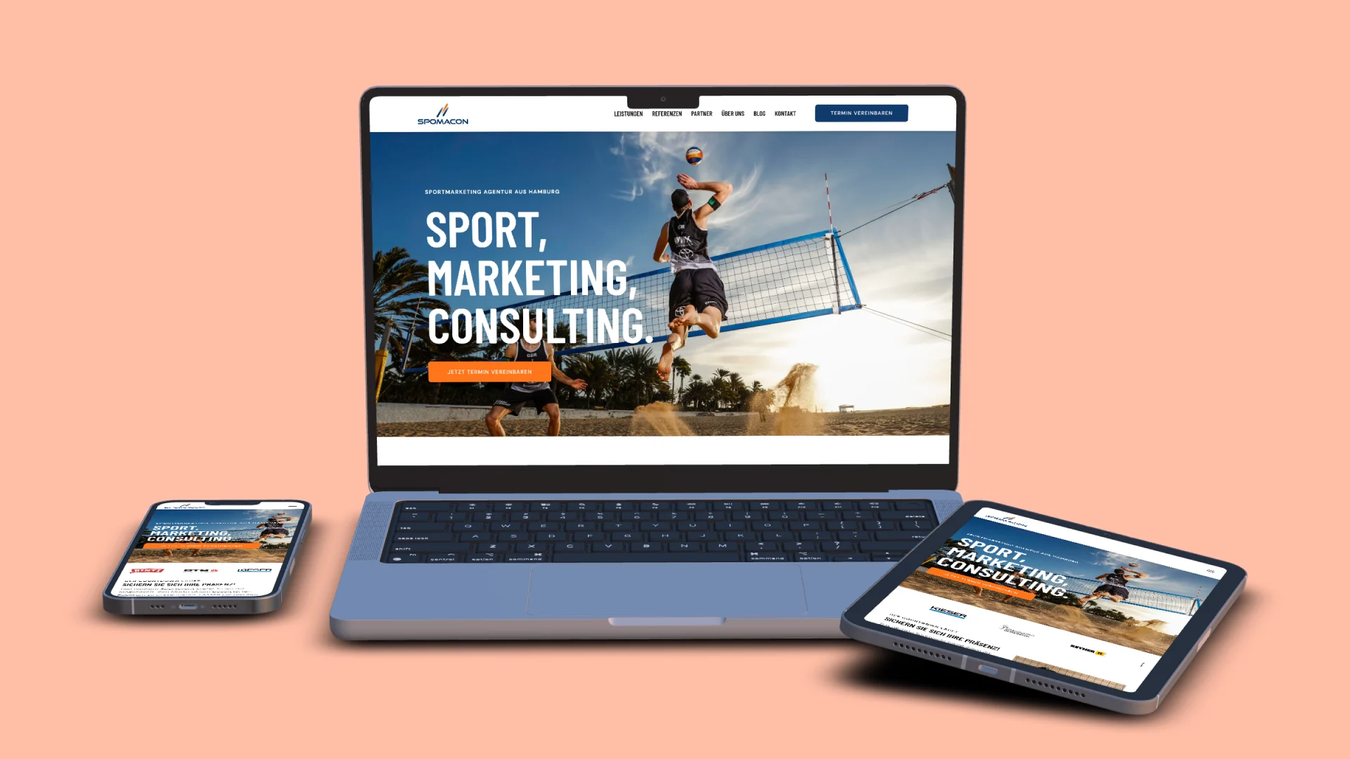 Website von SPOMACON im responsiven Design auf allen Endgeräten
